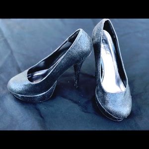 Black Glittery Heels